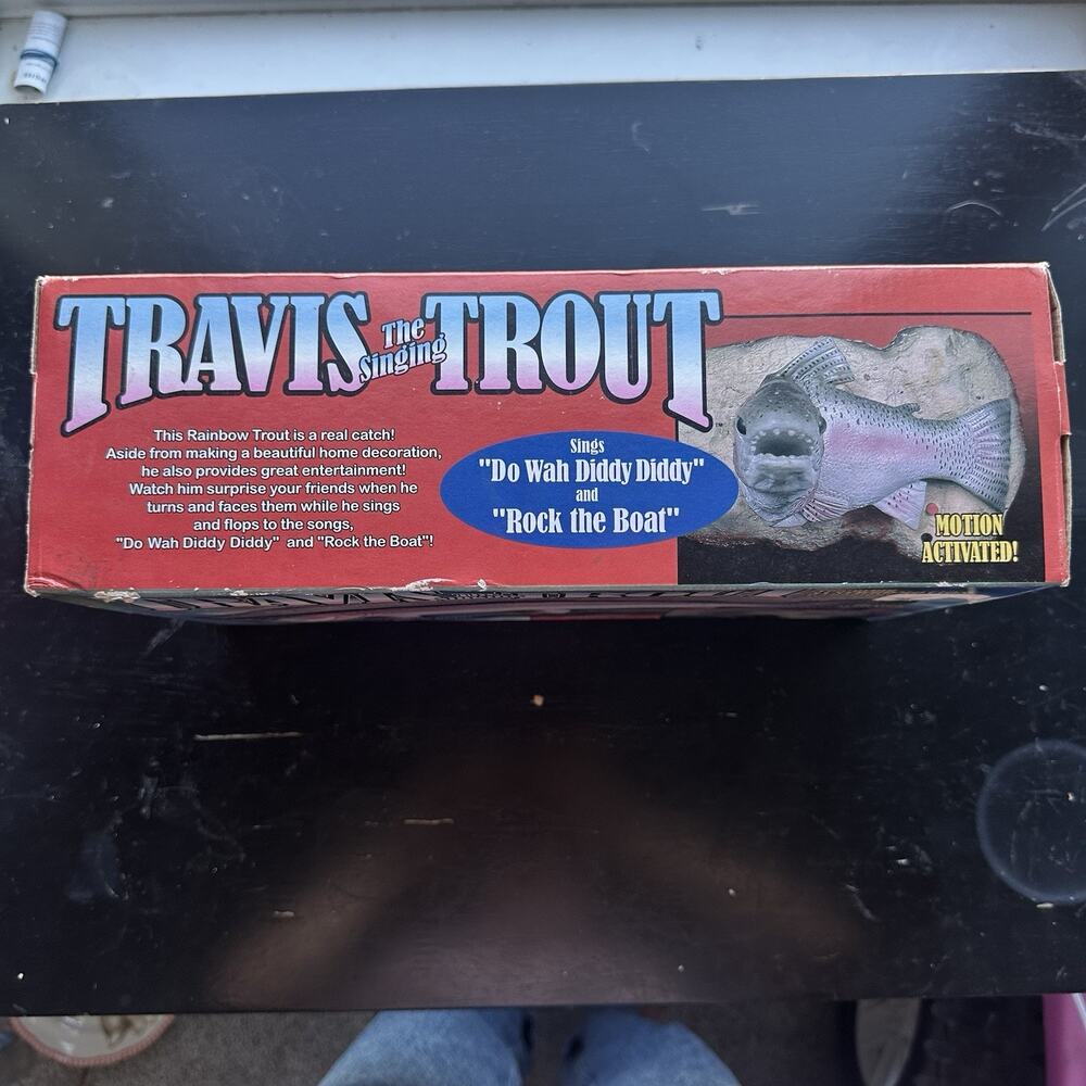 Vintage Travis the Singing Trout Gemmy Big Mouth Billy Bass Makers 1999 Works - Picture 8 of 12